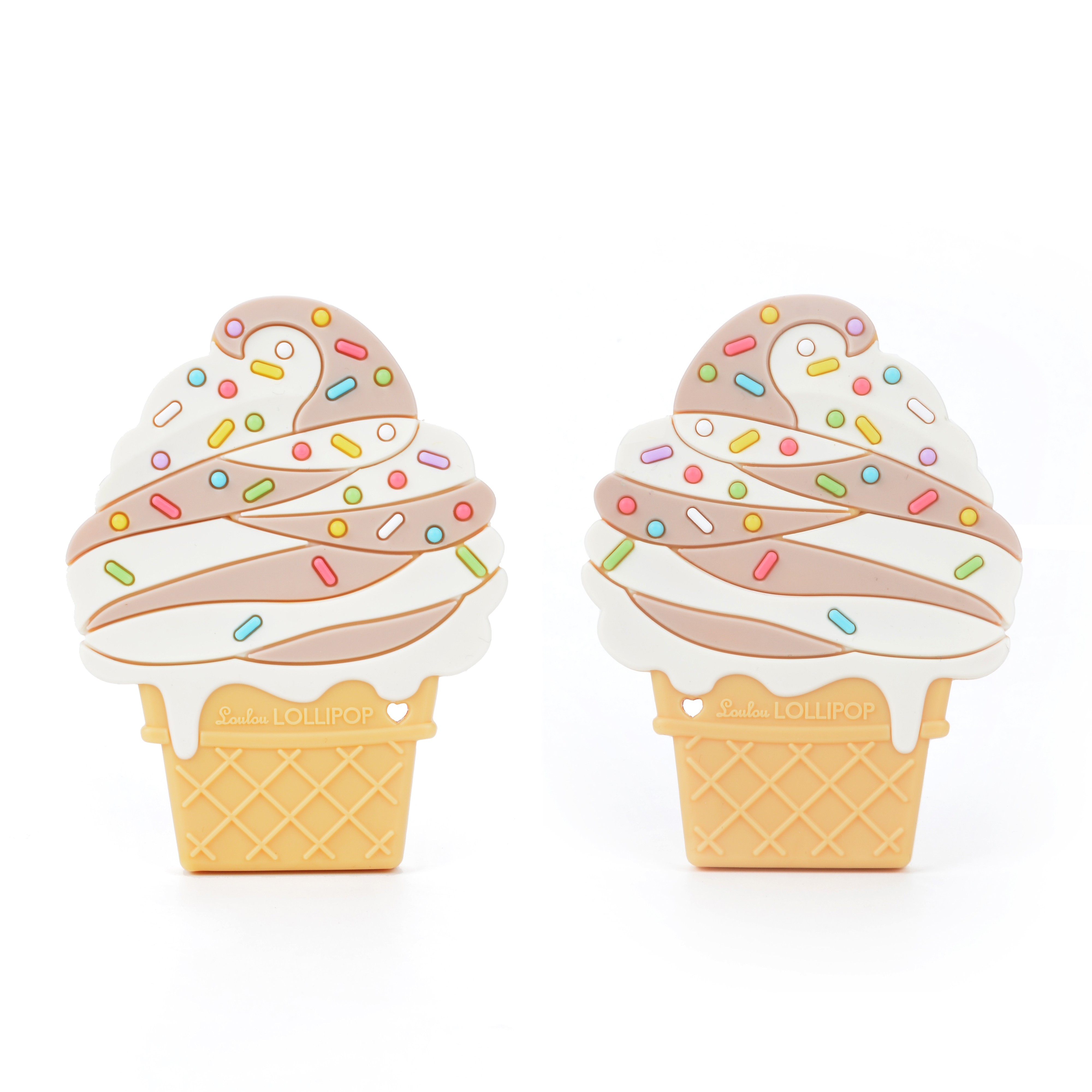 LouLou Lollipop, gryzak silikonowy Ice Cream czekolada