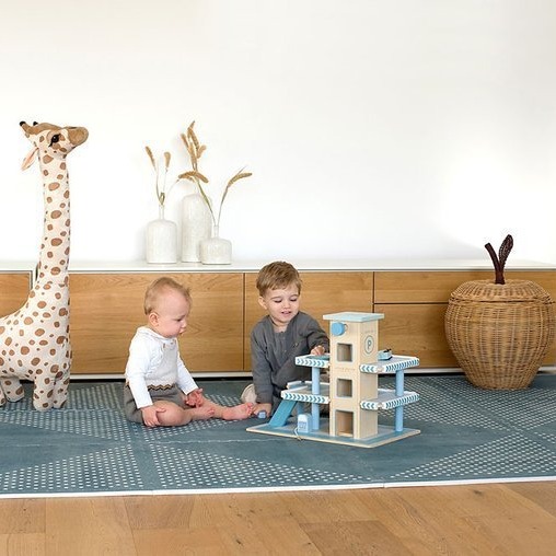 Toddlekind Mata Piankowa Puzzle Earth Marine Blue 0+ | Fabryka Wafelków