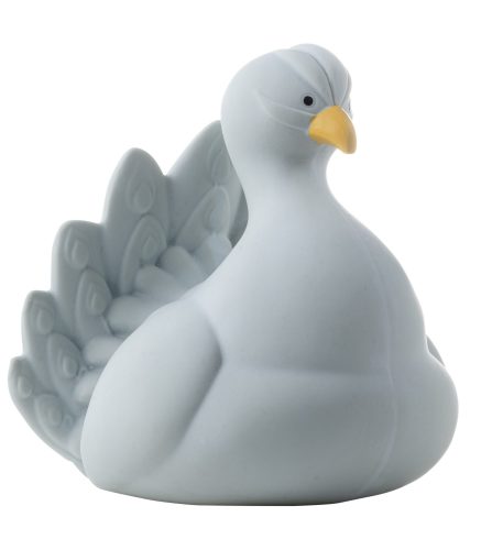 Natruba, Naturalny gryzak, zabawka do kąpieli, Paw, jasnoniebieski