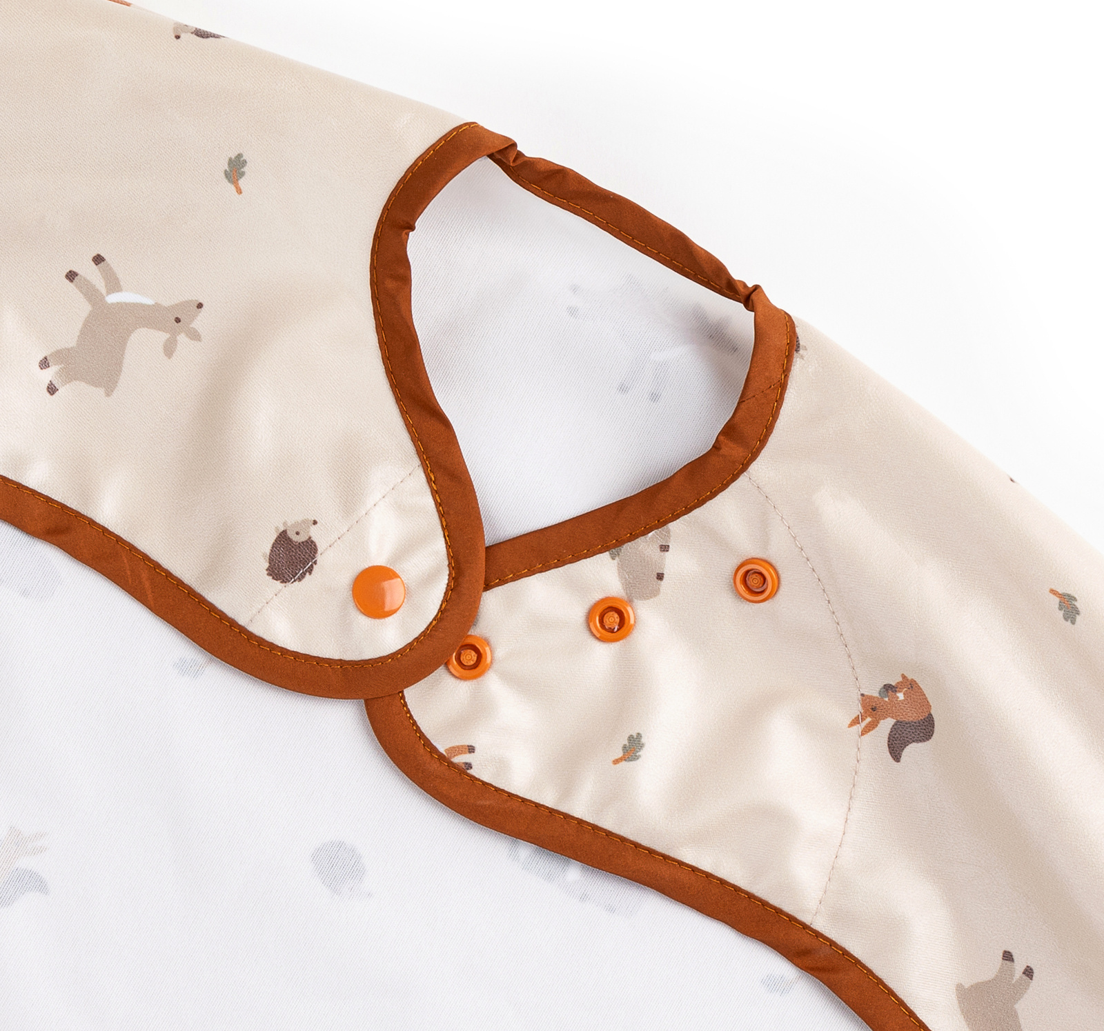 BIBaDO Wodoodporny śliniak z długim rękawem BLW 6m+