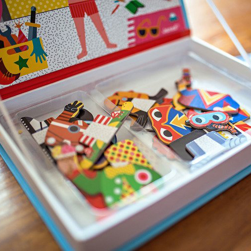 Janod Magnetibook Układanka Magnetyczna Kostiumy Chłopiec 3+