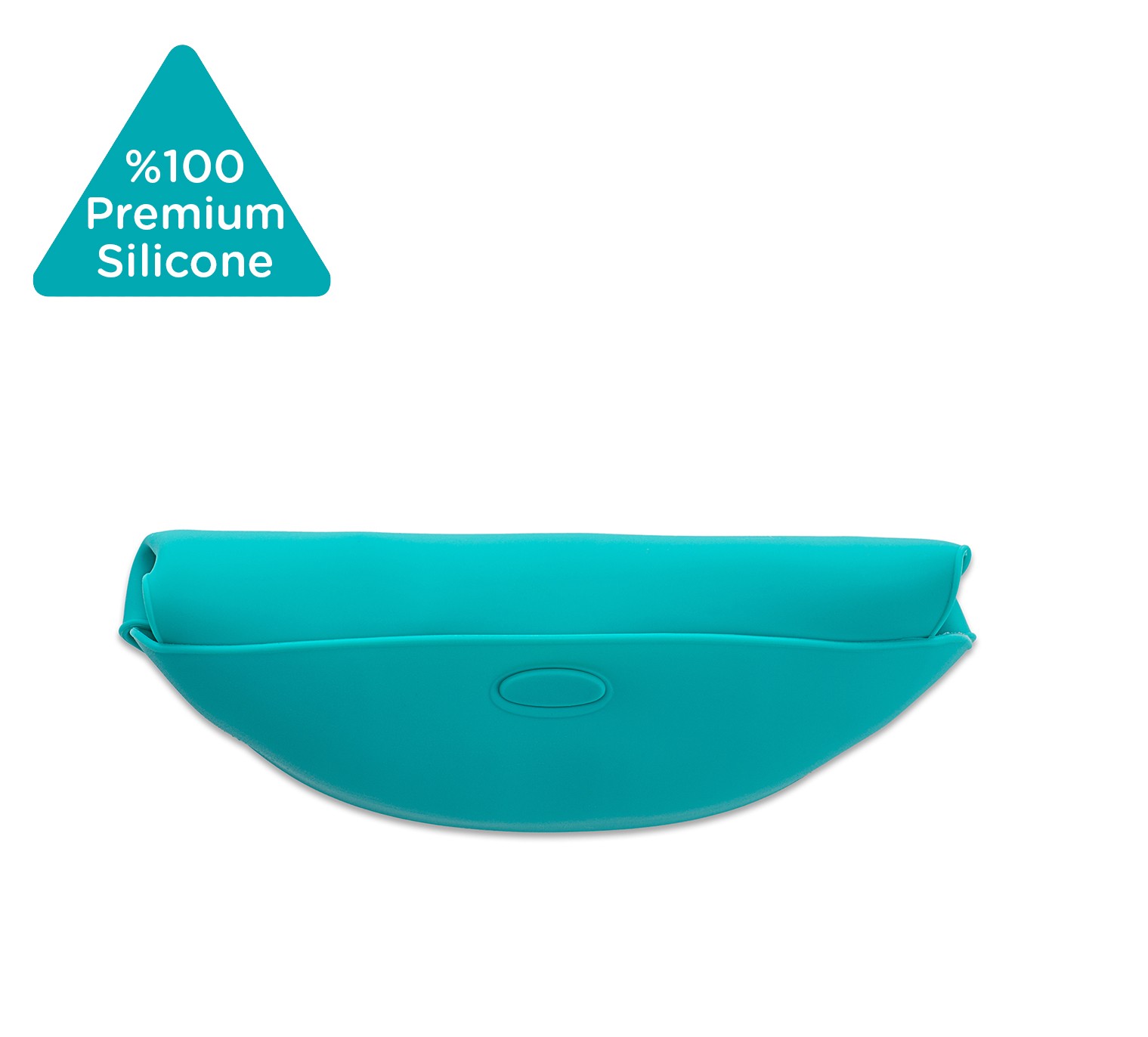 Minikoioi – śliniak silikonowy z kieszonką i zapięciem na plecach Zielony 