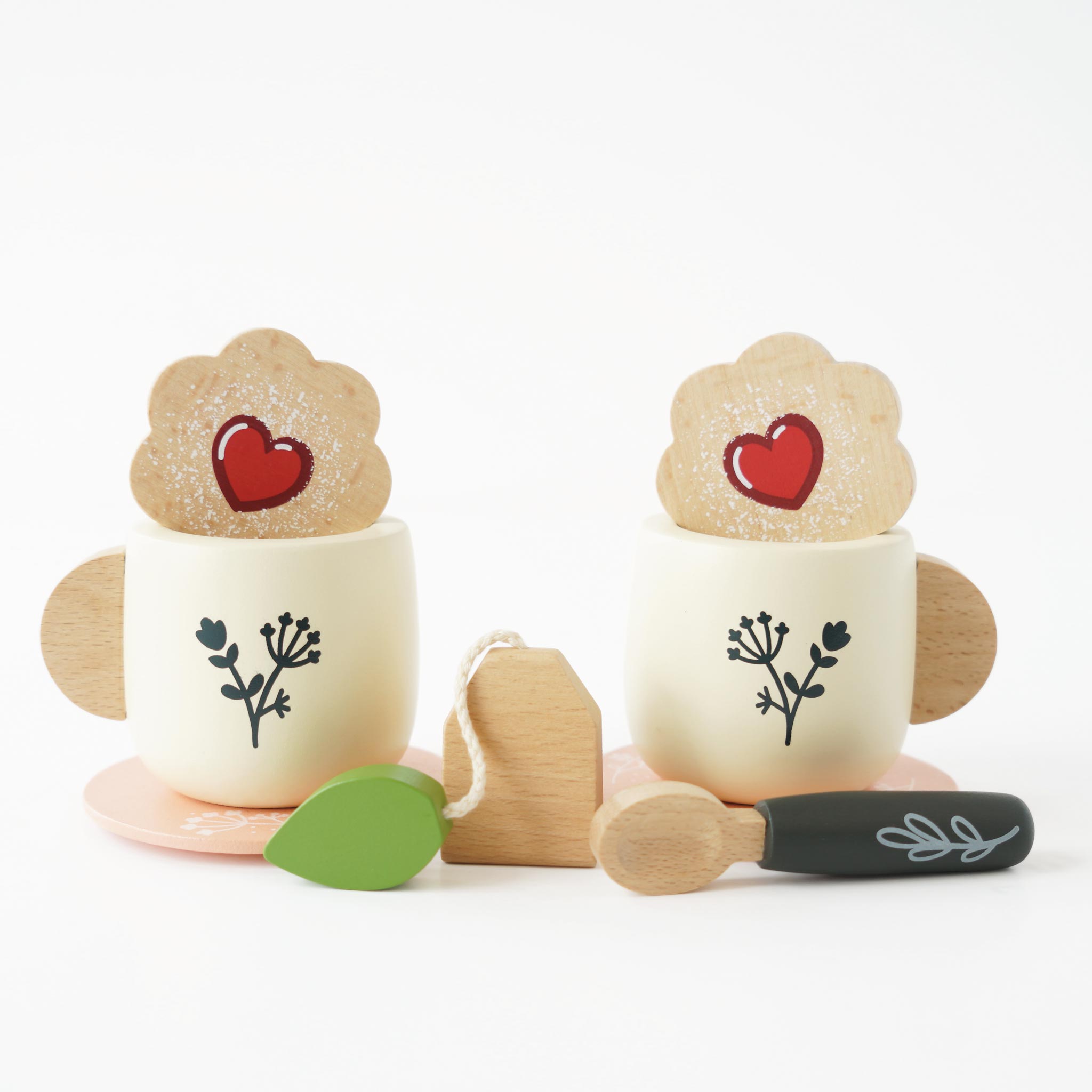 Drewniany zestaw do herbaty z akcesoriami kuchennymi (zabawka do gotowania) | Le Toy Van