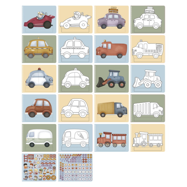 Little Dutch – Kreatywny zeszyt z nożyczkami Jim & Friends – zestaw artystyczny dla dzieci 3+