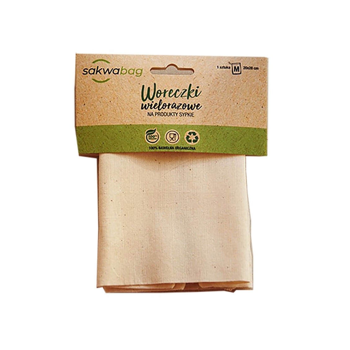 Sakwabag, Woreczek na produkty sypkie, zero waste, 14x18cm