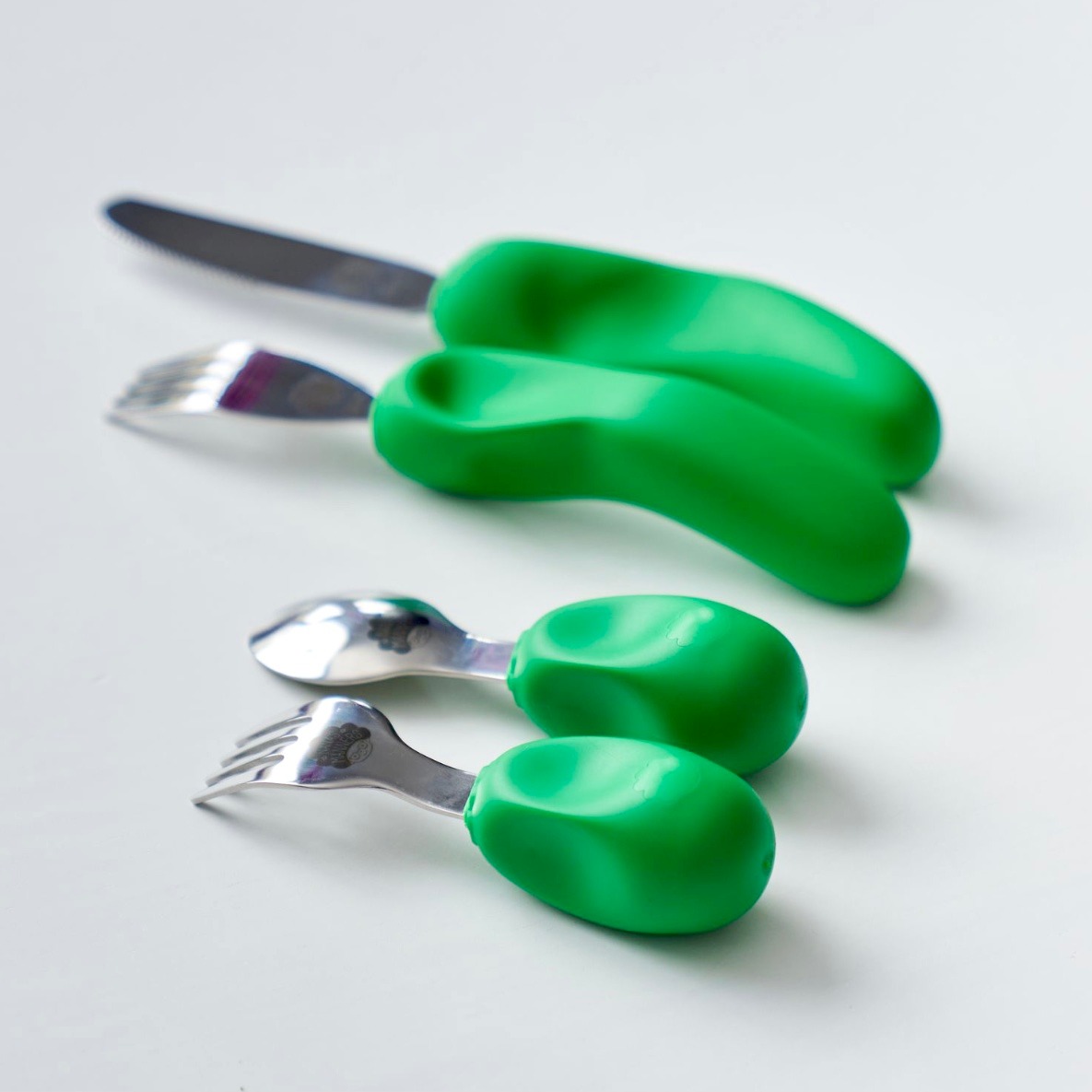 Nana's Manners Widelec i łyżka Etap 2 12M+ Zielony