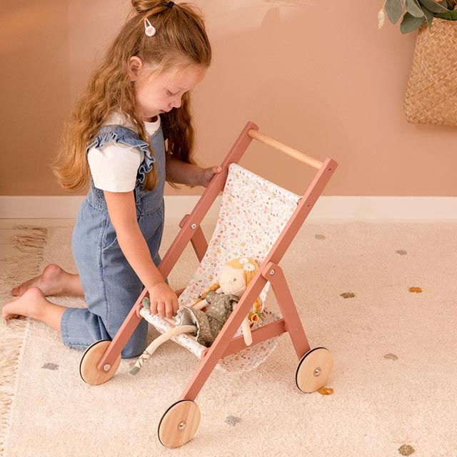 Little Dutch Wózek Drewniany dla Lalek 1+