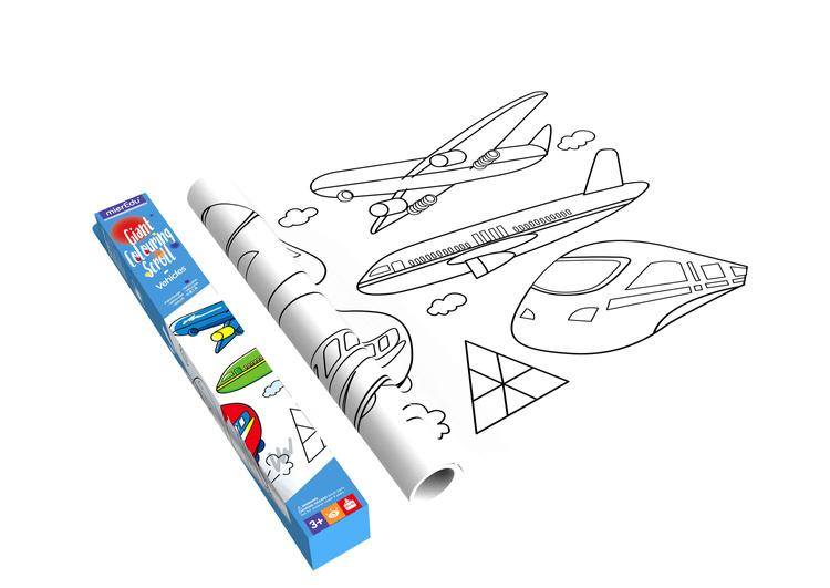 Mieredu, Gigantyczna Kolorowanka W Rolce Pojazdy