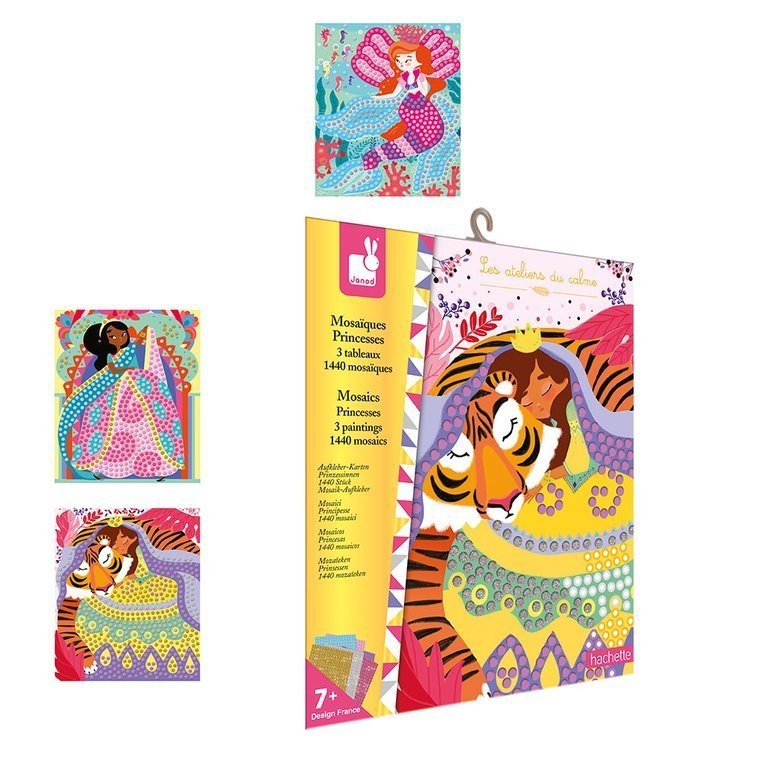 Janod Zestaw Kreatywny Mozaika Księżniczki 7+