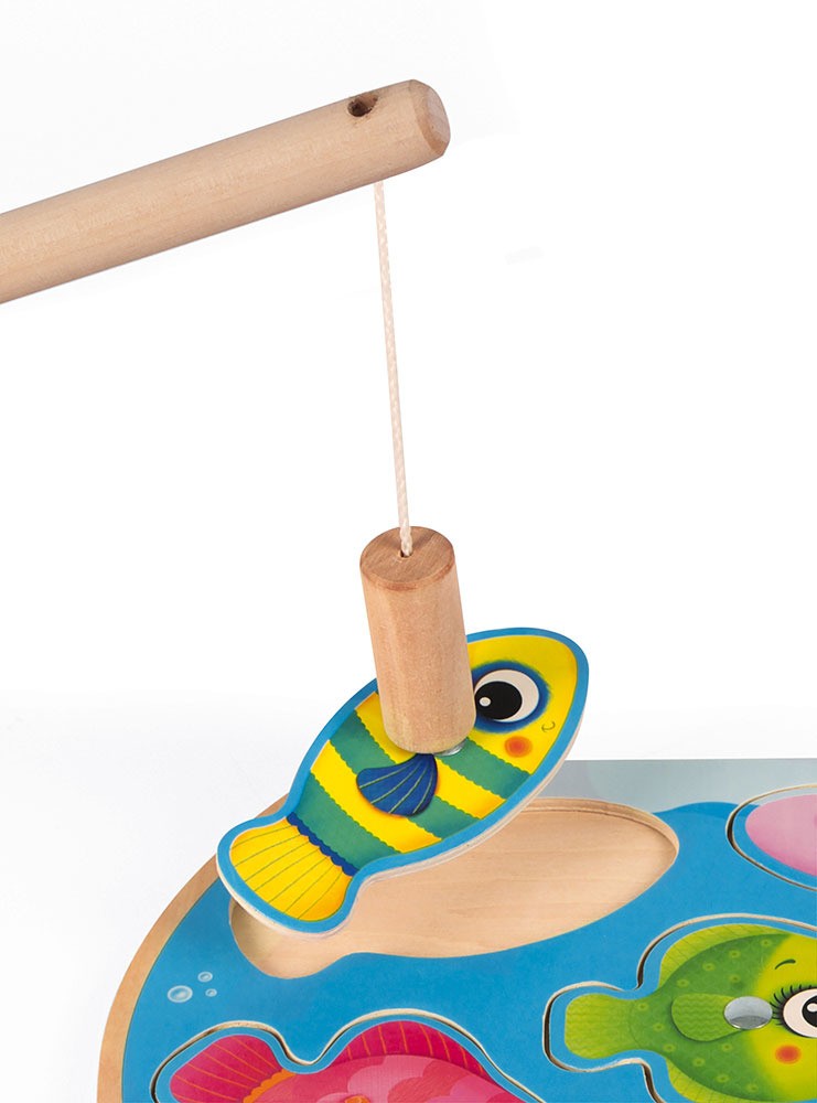Janod Puzzle Magnetyczne Szybkie Rybki z Wędką 18m+