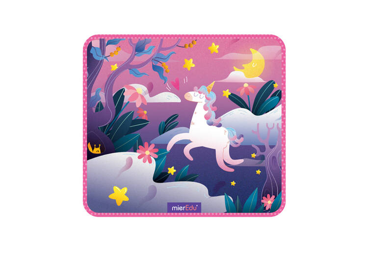 MierEdu Tablica Magnetyczna Znikopis Jednorożce 3+