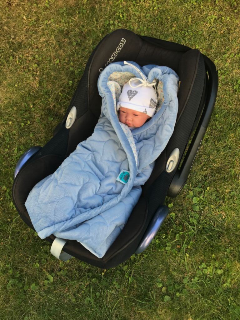 Otulacz do fotelika Pink no more niebieski 0-12 m