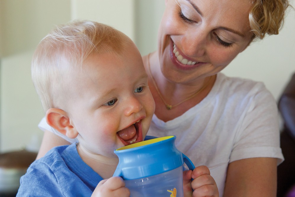 WOW Baby Kubek Niekapek 360° Różowy 9+ m