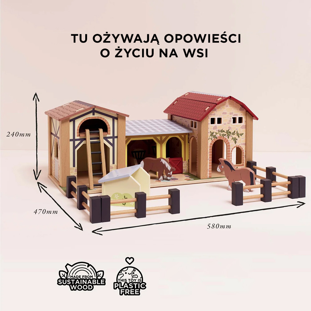 Le Toy Van – Drewniana farma z figurkami dla dzieci 3+ FSC®