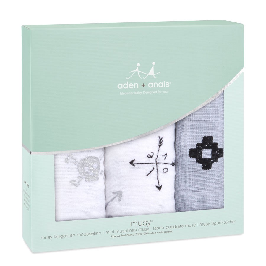 Aden & Anais Pieluszki Muślinowe Zestaw 3 szt. 70x70 'Lovestruck'