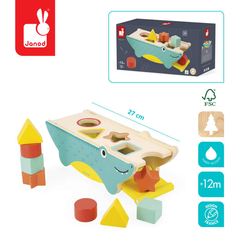 Janod Sorter Krokodyl Tropik 12m+