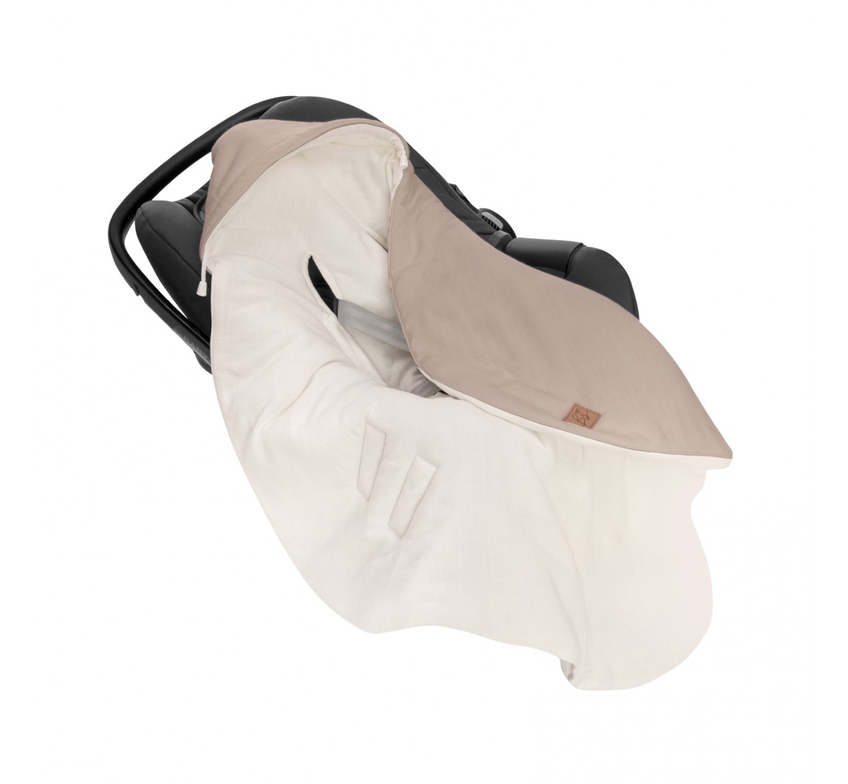 BabySteps Otulacz do fotelika dwustronny - Natural/Dark Beige 0-12m