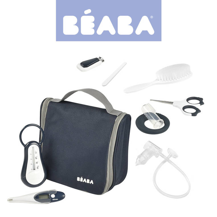 Beaba, Kosmetyczka z 9 akcesoriami do pielęgnacji niemowląt night blue