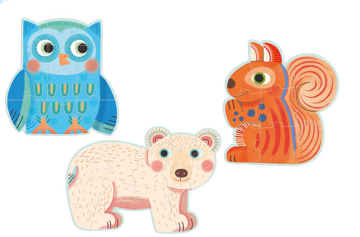 Djeco Puzzle Progresywne W Lesie 9/12/16el 3+