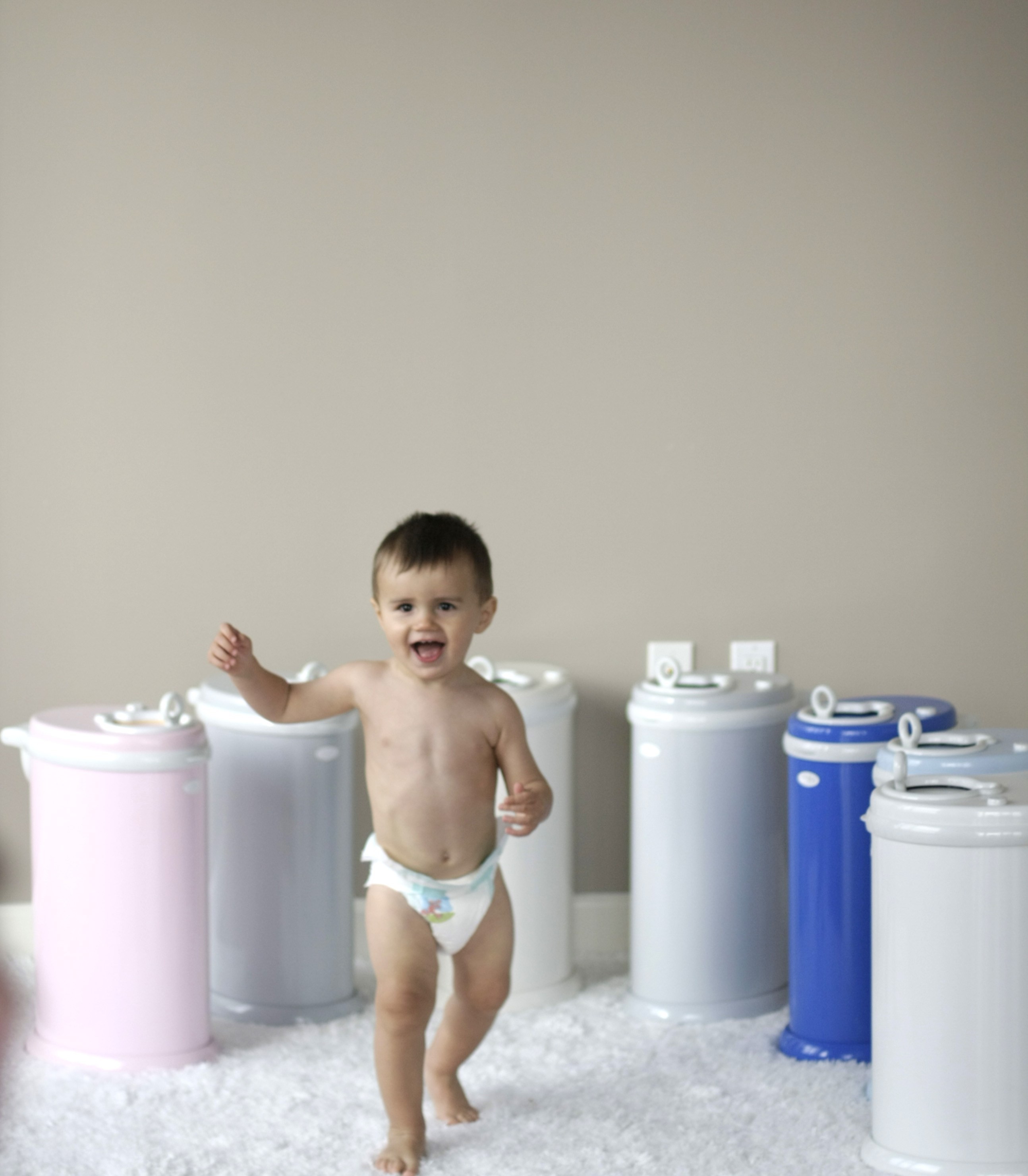 Ubbi Metalowy kosz na pieluchy - Biały