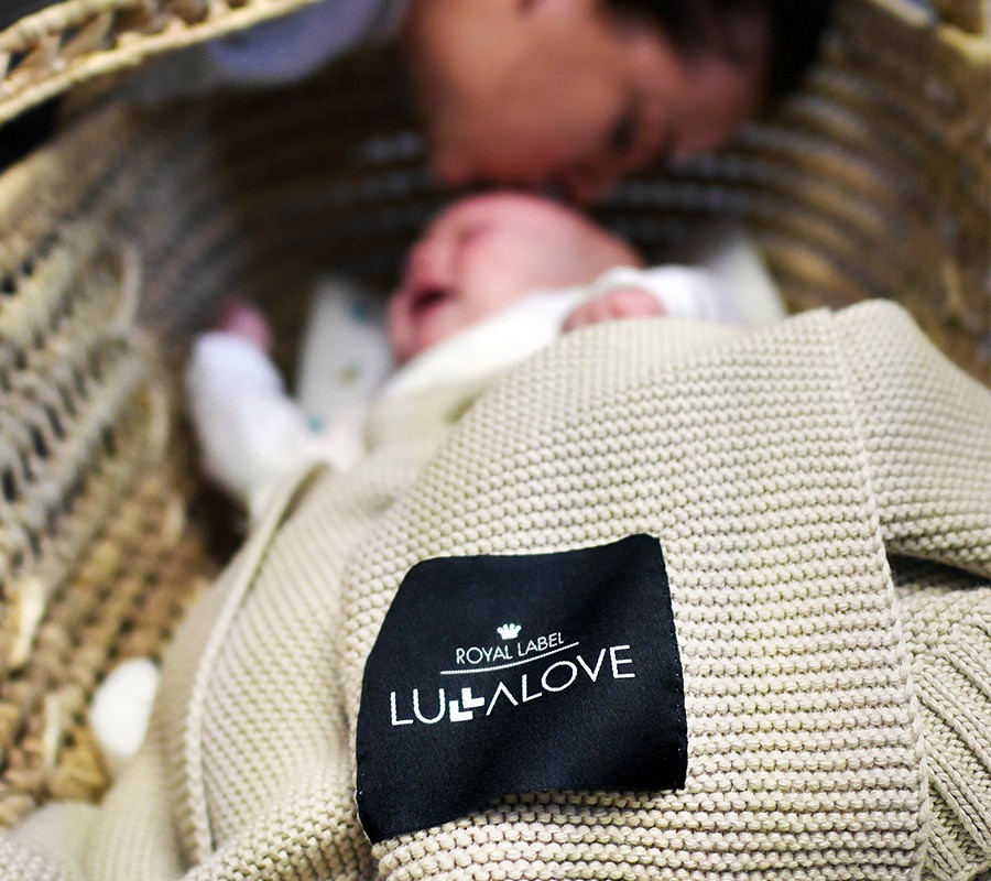 Lullalove Koc Bambusowy Tkany Kawa z Mlekiem 80x100cm