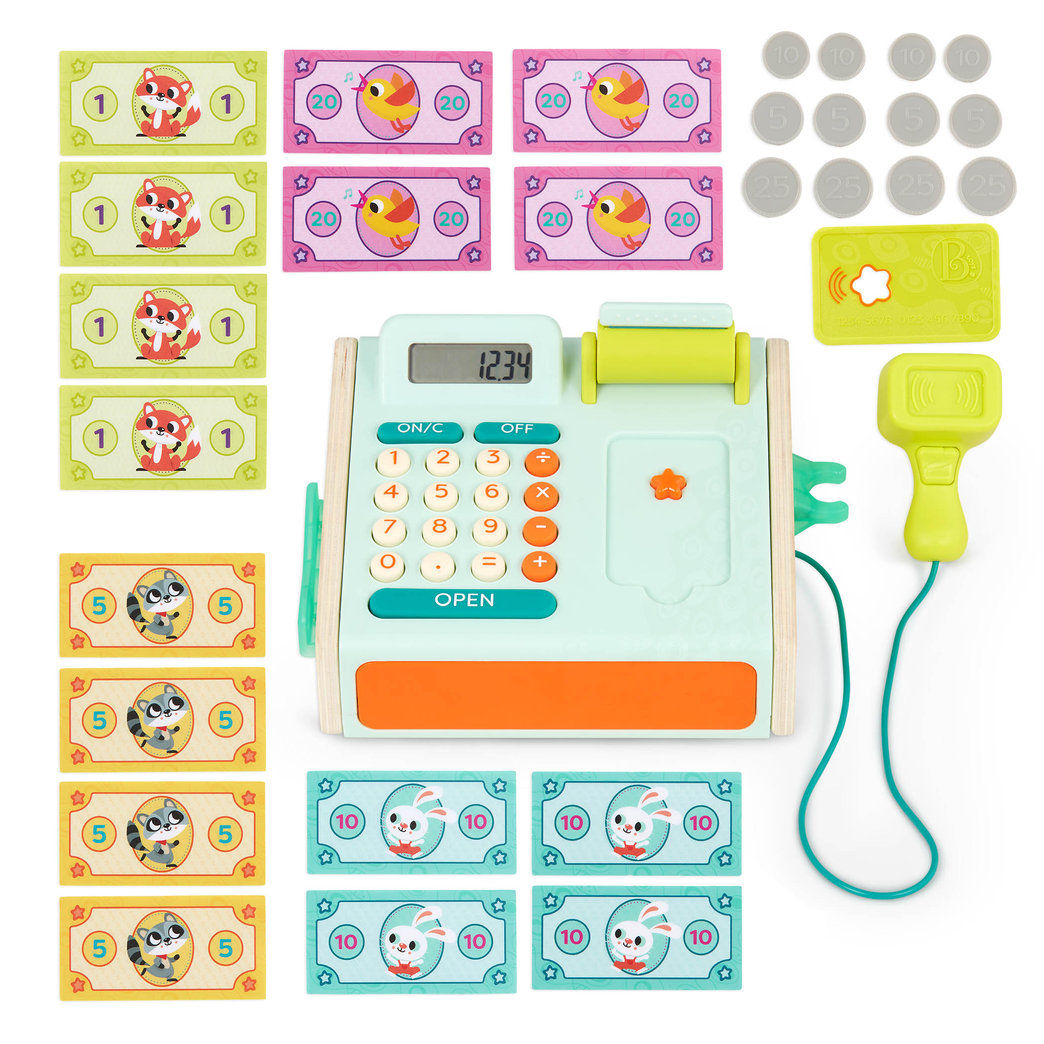 Btoys Kasa Fiskalna ze Skanerem i Kartą 3+