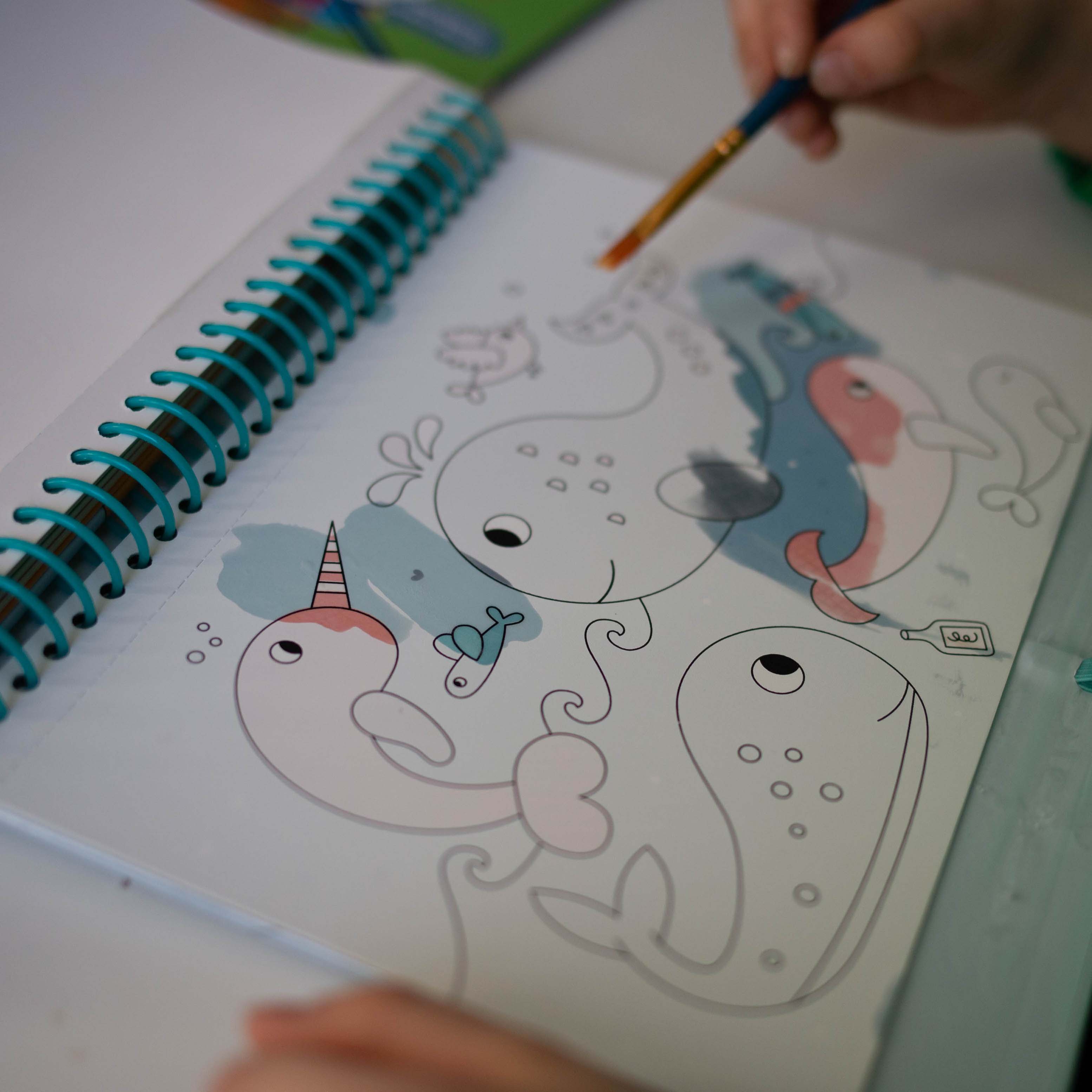 Auzou Kolorowanka Wodna Dzikie Zwierzątka 3+