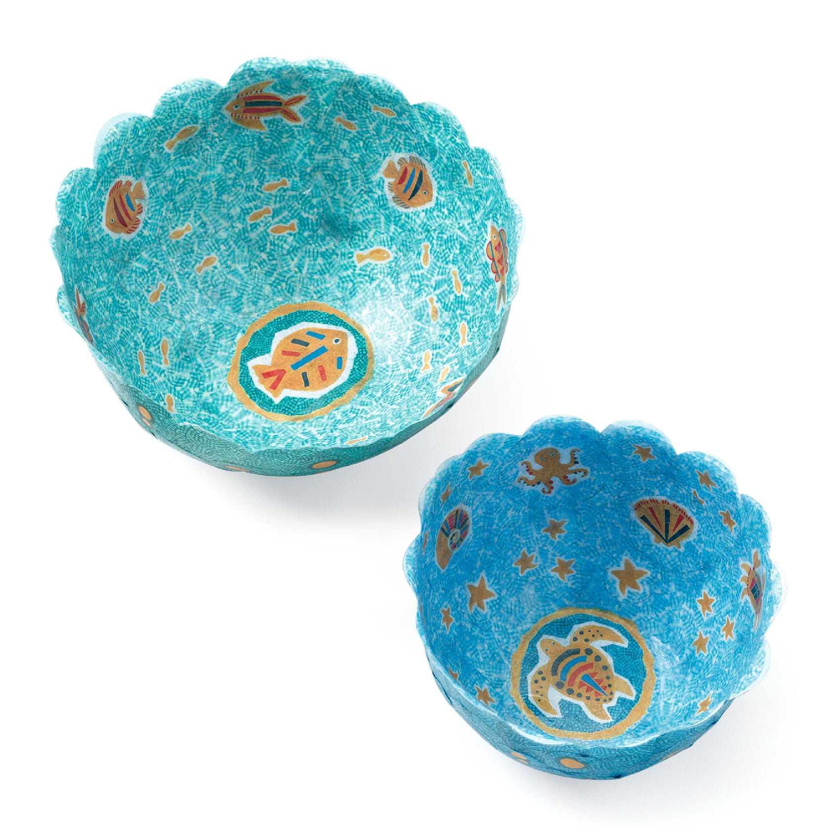 Djeco, papierowe miseczki  Zrób to sam  niebieskie