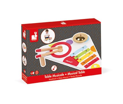Janod Stolik Muzyczny Confetti 12m+