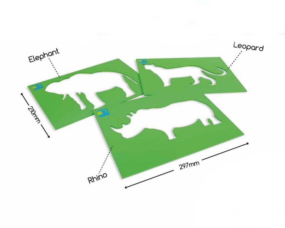 Szablony Zwierząt z Kredą 3+ | Edukacyjna Zabawa