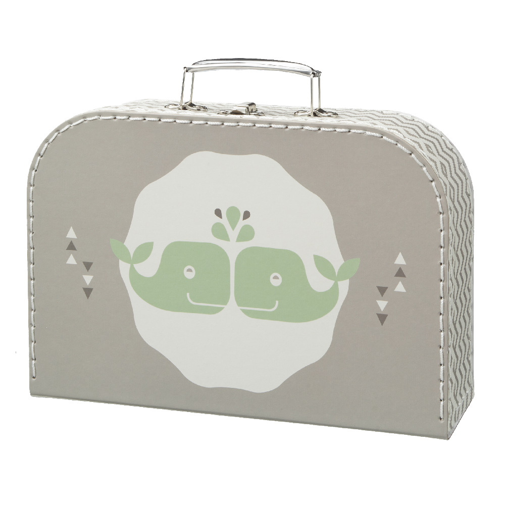 Fresk Zestaw 2 Walizek Wieloryb Szary 29cm 25cm