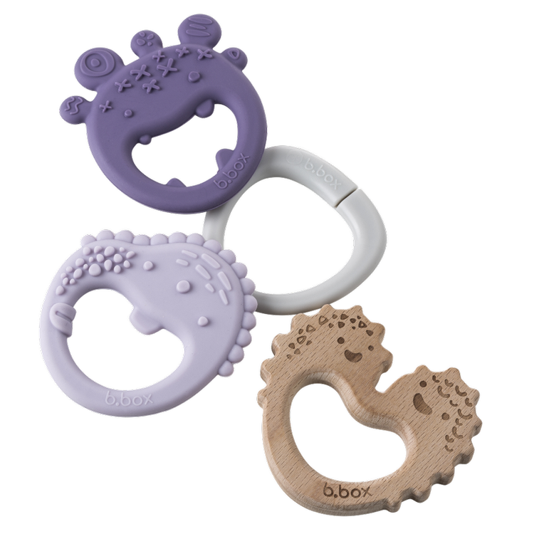 B.Box Gryzaki Sensoryczne Trio Piwonia 0+