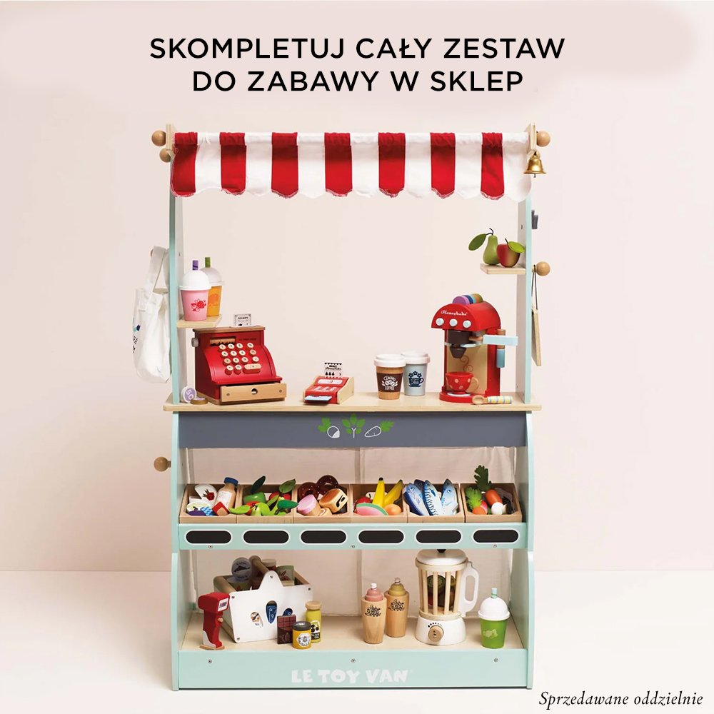 Le Toy Van Drewniany zestaw do zabawy w sklep – nabiał 2+