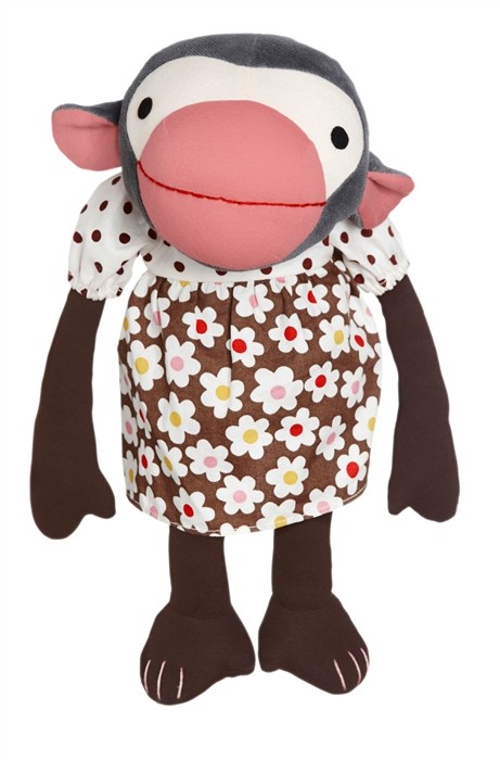 Lalka Małpka Frida Ręcznie Robiona 0+ | Edukacyjna