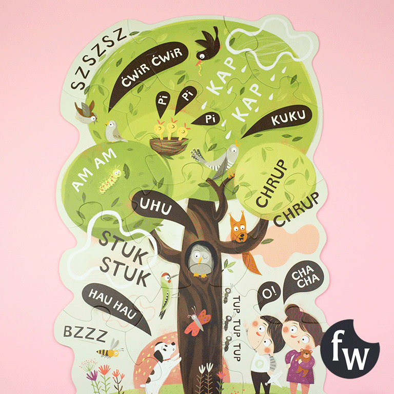 Puzzle Pucio Co słychać? 12 elementów 2+