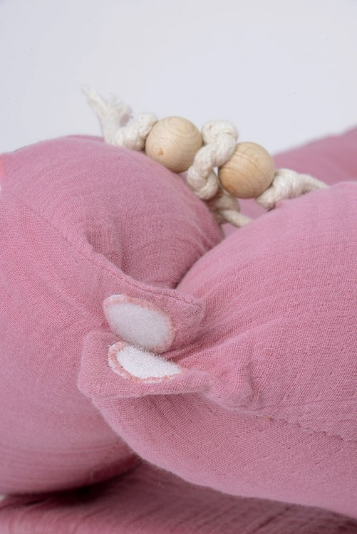 Kikadu Gniazdko Niemowlęce Muślin Bawełna Różowe 0+