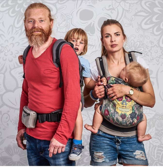 Nosidło ergonomiczne Tarabanik czarne stalowy pas 4-20kg