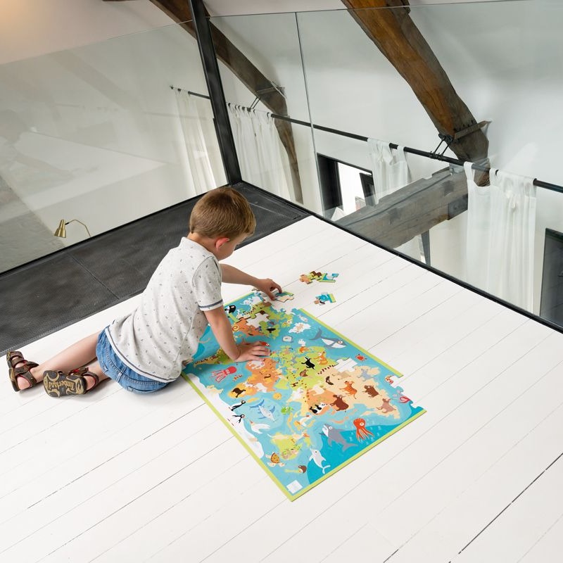 Scratch Puzzle Mapa Świata i Zwierzęta 3+ | Fabryka Wafelków