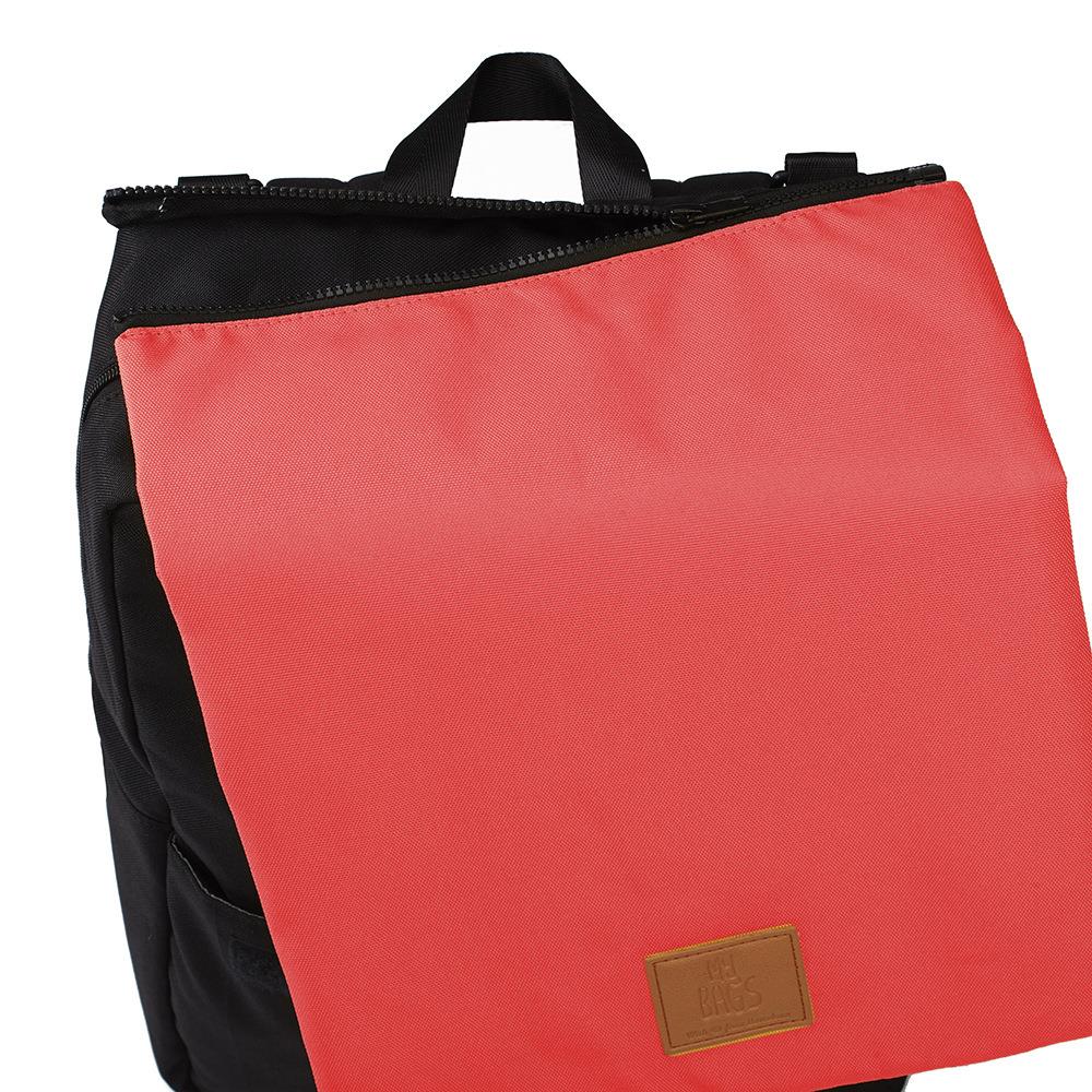 My Bag's Plecak Reflap eco black/red - Ekologiczny dla Rodzica 1+