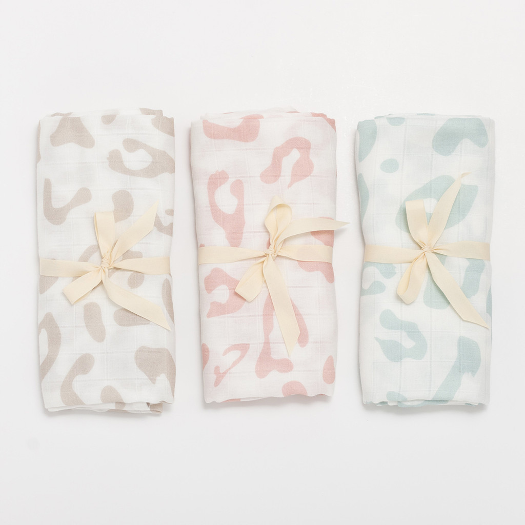 BimBla Otulacz bambusowo-bawełniany Leo 100x100 miętowy 0+