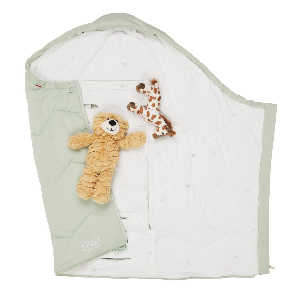 Voksi, Śpiworek  do wózka Voksi  Sky Light 0-4 lata seledynowy