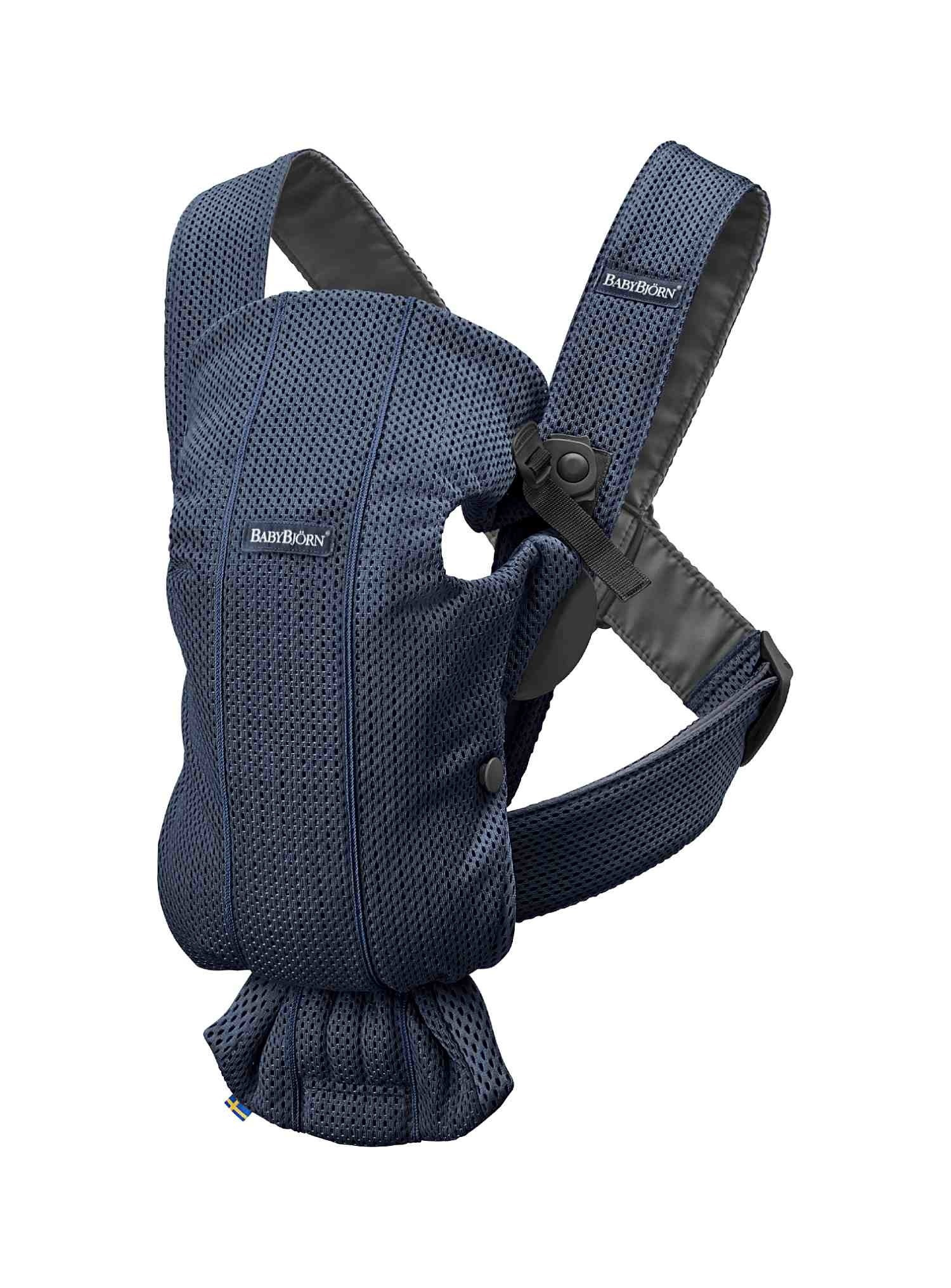 BabyBjorn Nosidełko Mini 3D Mesh Ciemny Niebieski 0–12