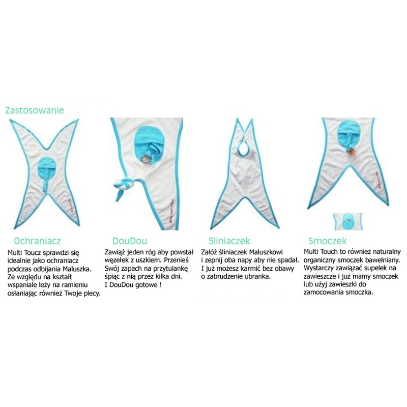 Organic Multi Touch 4w1 Doudou Grey White 0+ | With a touch of Rose