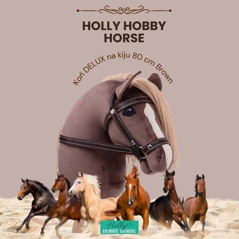 Holly Hobby Horse koń DELUXE na kiju 80cm braun