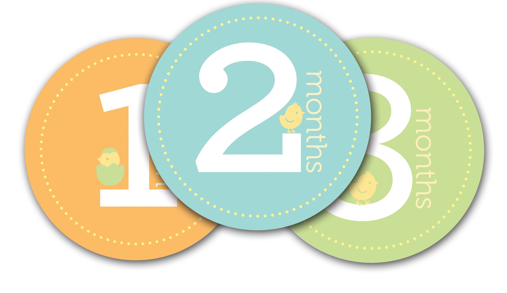 Naklejki na brzuszek z miesiącami - Kolorowe Pamiątki 0+