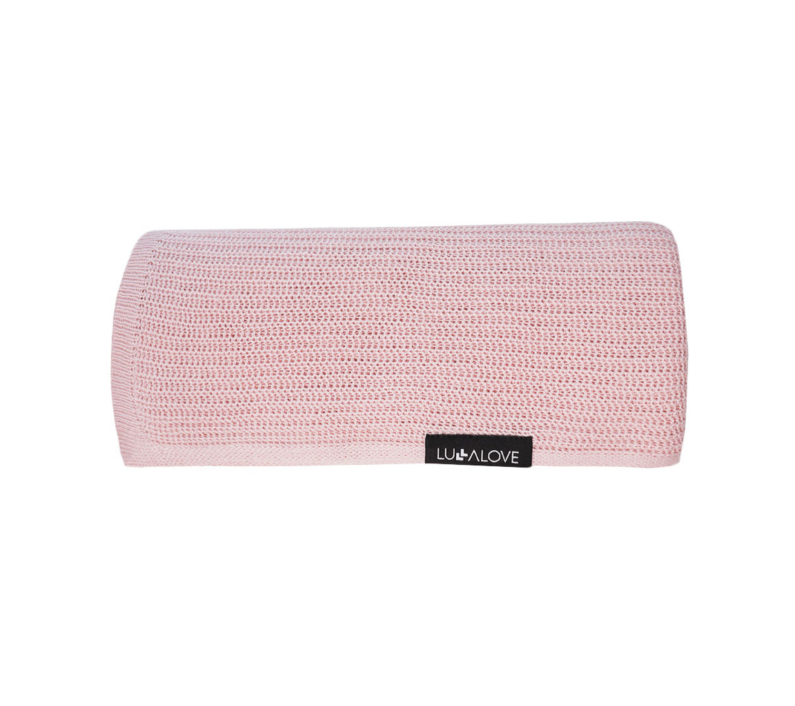 Lullalove Kocyk bambusowy mgiełka pudrowy róż 80x100 cm