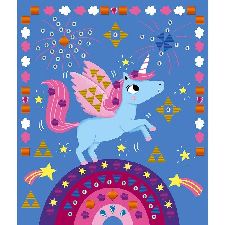 Janod Zestaw Kreatywny Kryształki i Naklejki Fiesta 4+