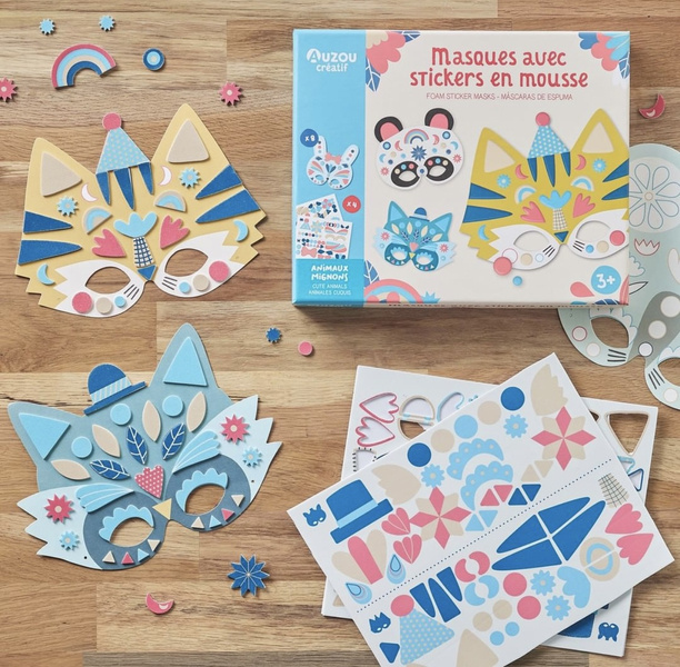 Auzou Piankowe Dekorowanie Masek Zwierzątka 5+ | Kreatywny Zestaw