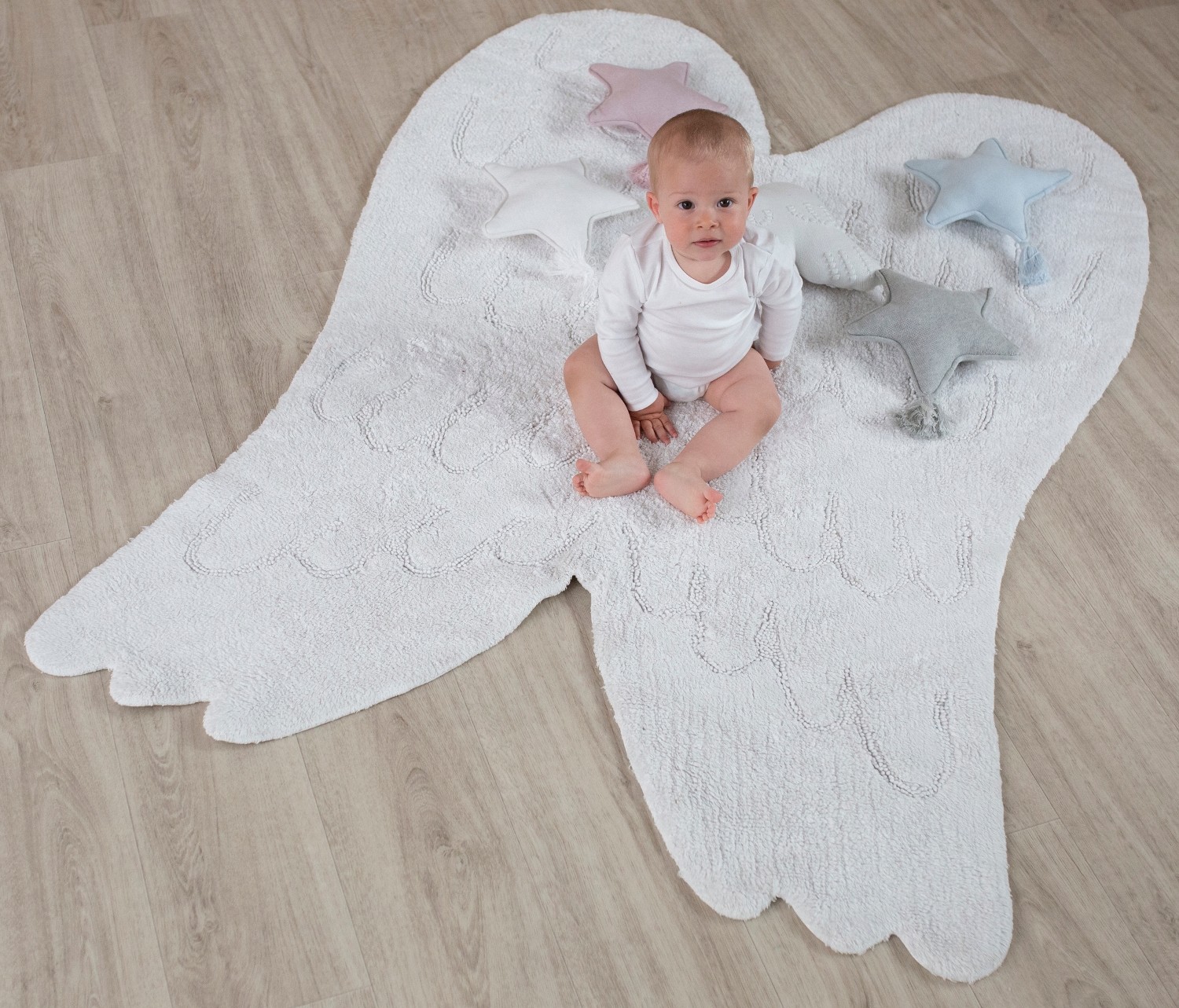 Lorena Canals Poduszka dziecięca Twinkle Star Grey 25×25 cm