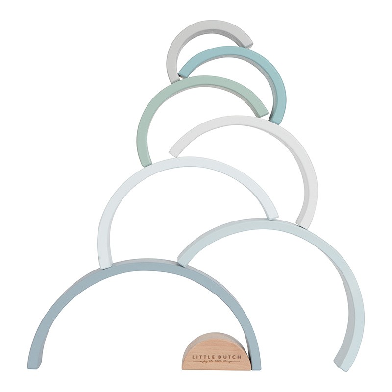 Little Dutch Tęcza Drewniana Błękitna 8el 1+
